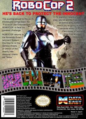 RoboCop 2 (USA) (Rev 1) box cover back